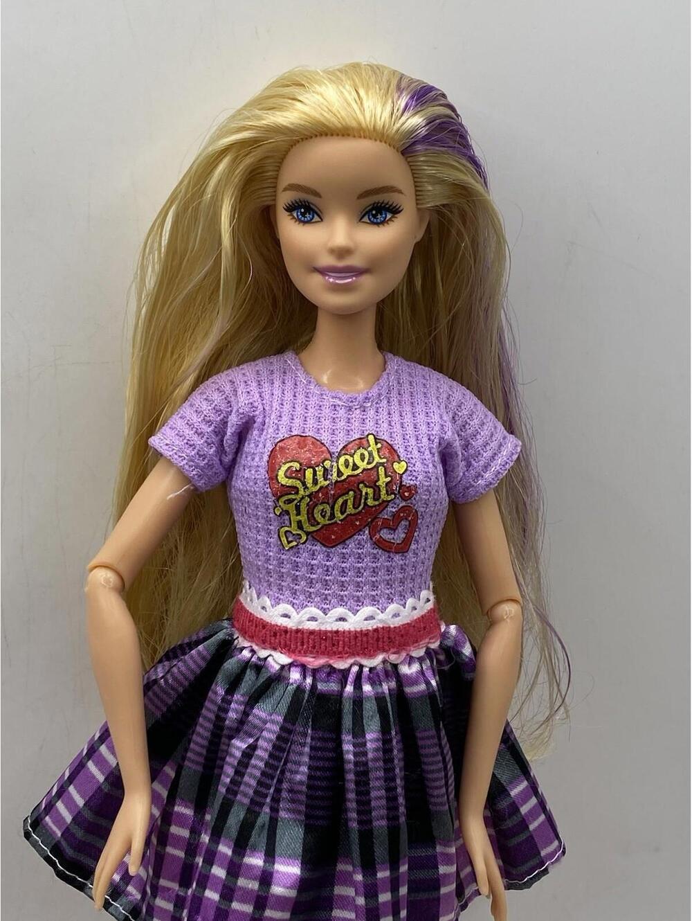 Mattel l Barbie HRK41 Cutie Revea Purple Sweetheart Dress B14